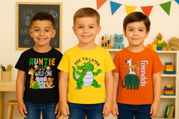 Printed Cotton Blend Regular T-Shirt for Boys