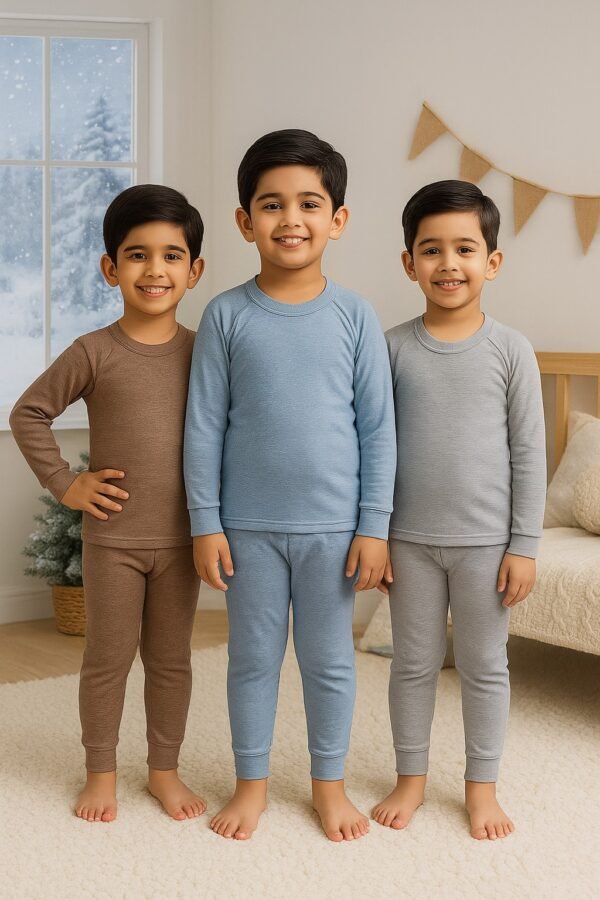 Kids Thermal Top-Bottom Set(Pack of 3)